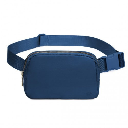 Miss Lulu Lightweight Stylish Water - Resistant Casual Bum Bag - Navy