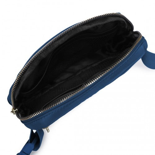 Miss Lulu Lightweight Stylish Water - Resistant Casual Bum Bag - Navy