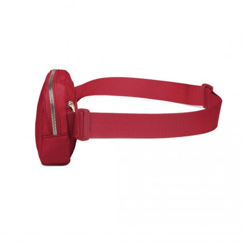 Miss Lulu Lightweight Stylish Water - Resistant Casual Bum Bag - Burgundy