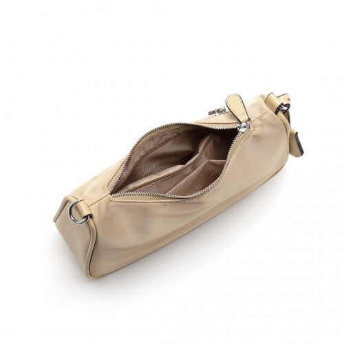Miss Lulu Cross-Body Handbag with a Detachable Pouch - Khaki