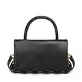 Miss Lulu Personality Versatile Chain Handbag Crossbody Bag - Black