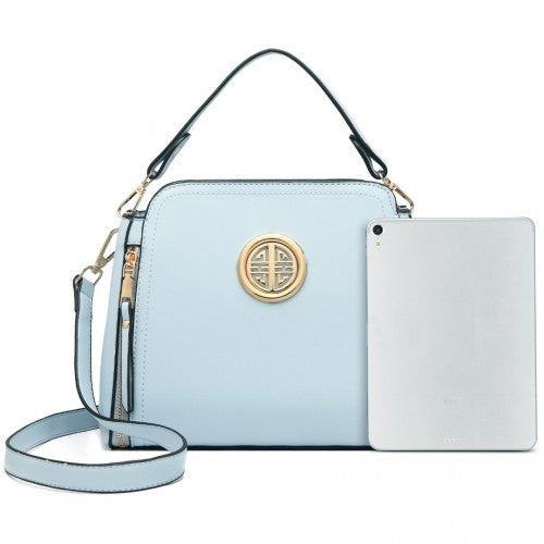 Miss Lulu Leather Look Practical Crossbody Bag - Blue