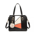 Miss Lulu Colour Block Cross - Body Handbag - Black