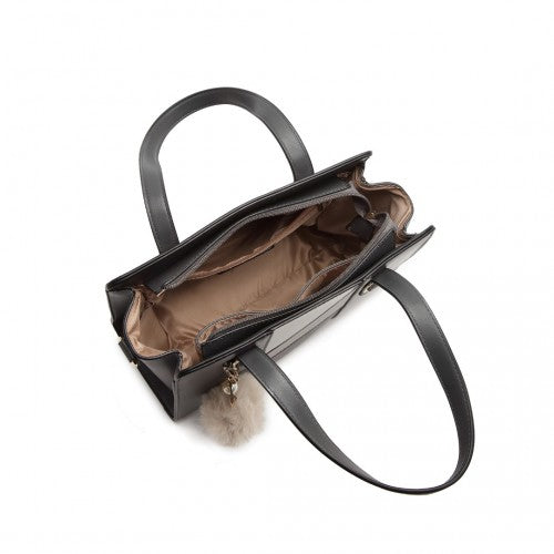 Miss Lulu Colour Block Cross - Body Handbag - Grey