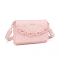 Miss Lulu Chic Quilted Shoulder Bag With Chain Strap - Pink