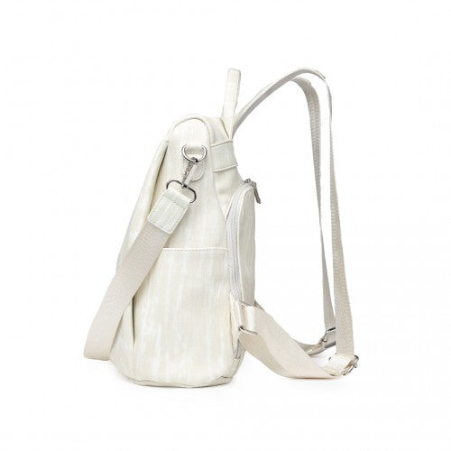 Miss Lulu Versatile Anti - Theft PU Leather Convertible Bag And Backpack - Beige