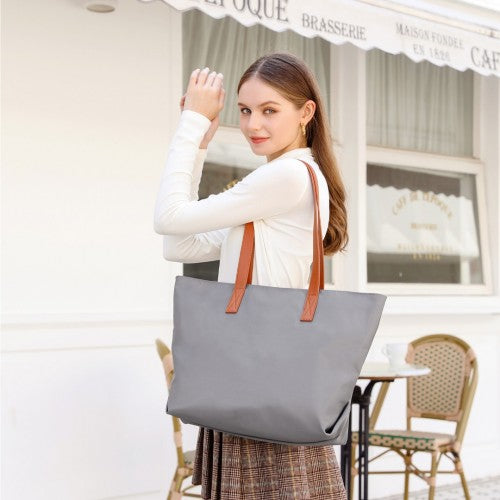 Miss Lulu Casual Waterproof Shopping Tote Bag - Black