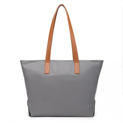Miss Lulu Casual Waterproof Shopping Tote Bag - Grey