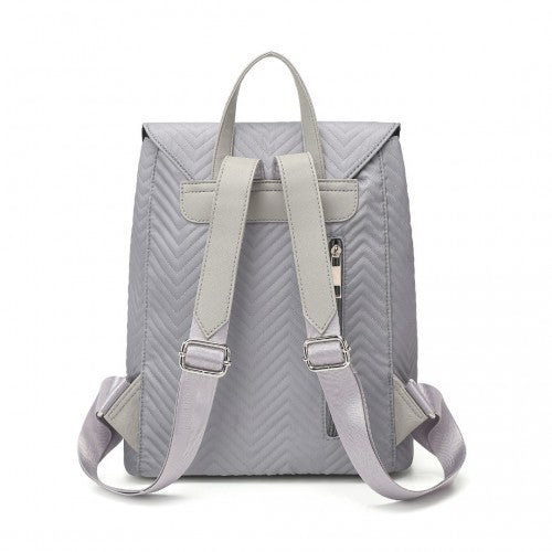 Miss Lulu Lightweight And Elegant Daily Backpack - Grey