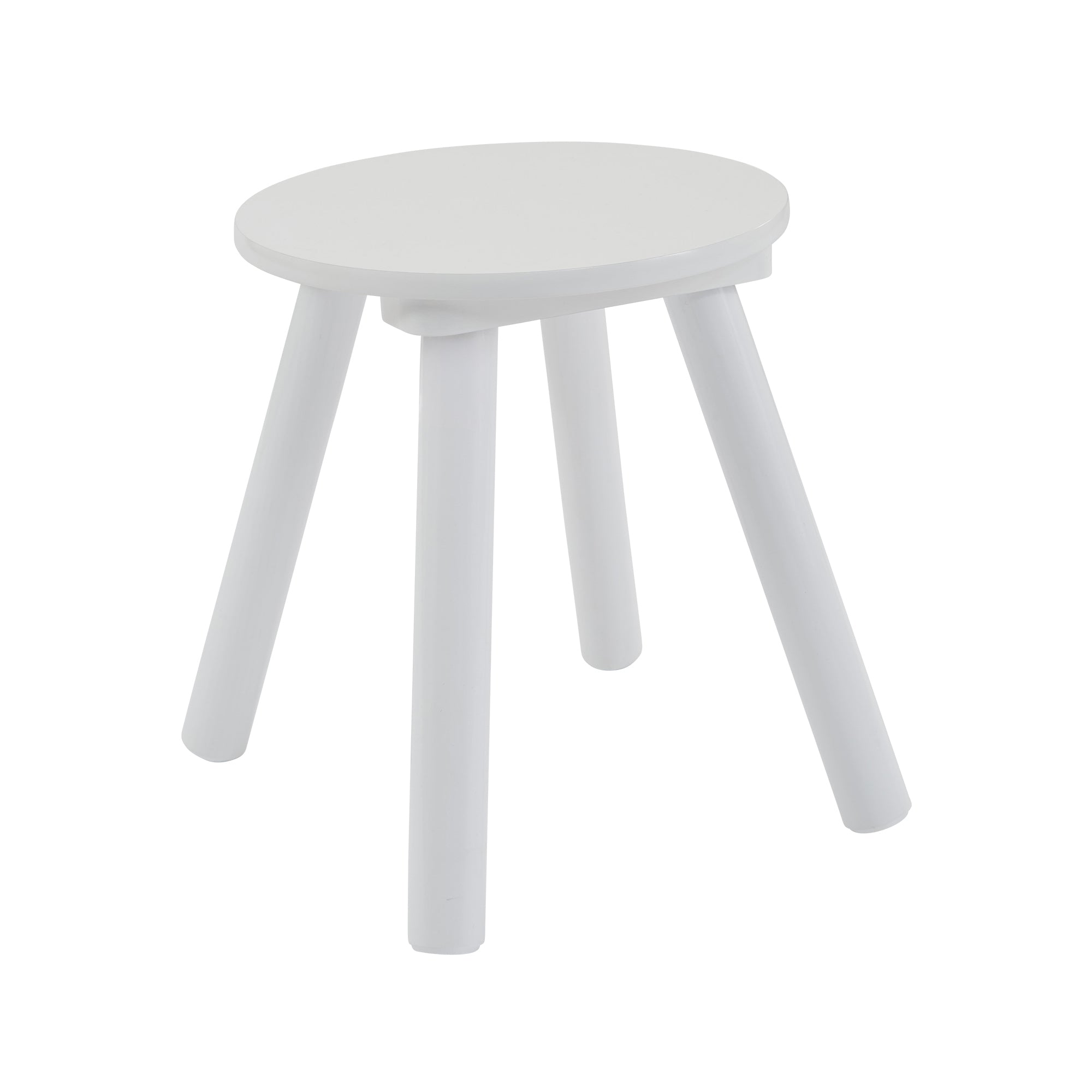 White Kids Dressing Table & Stool Set – Child-Safe Mirror, Drawer Storage Ages 3-7