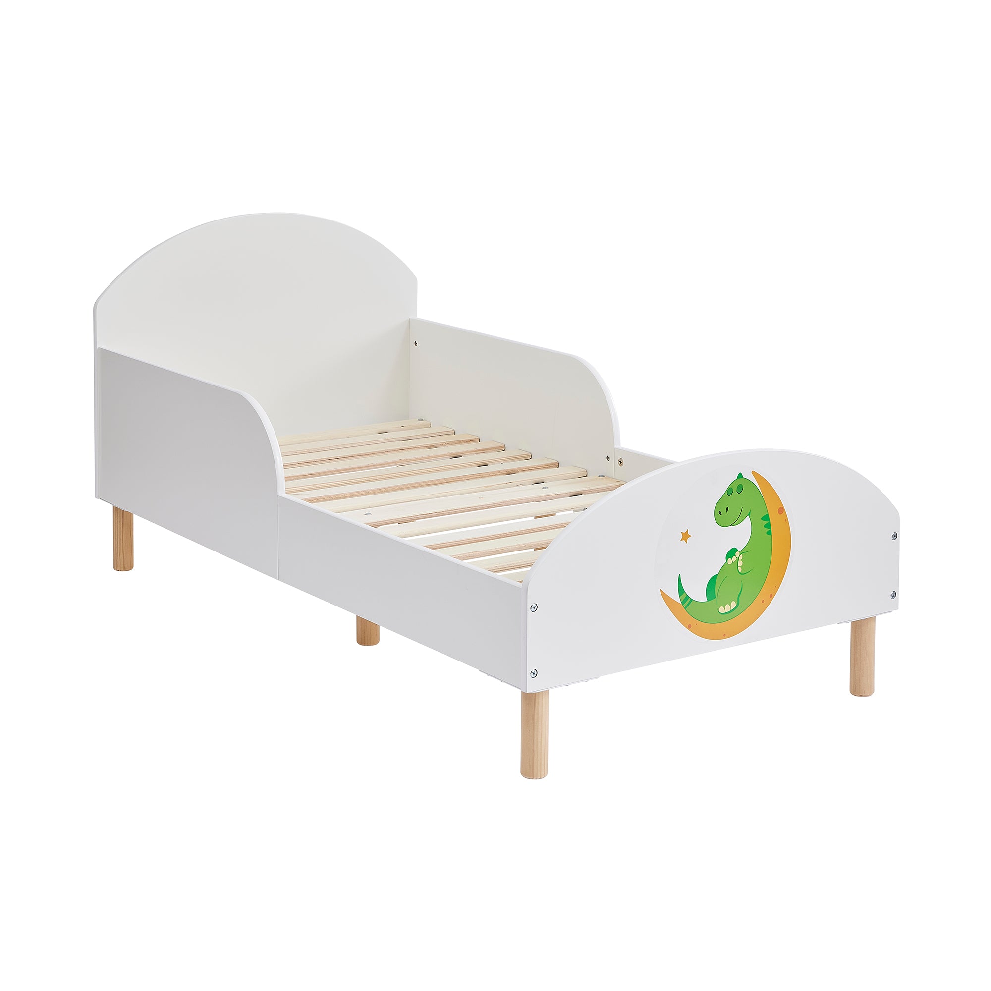 Dinosaur Themed Toddler Bed – Kids Prehistoric Design Cot Transition Bed