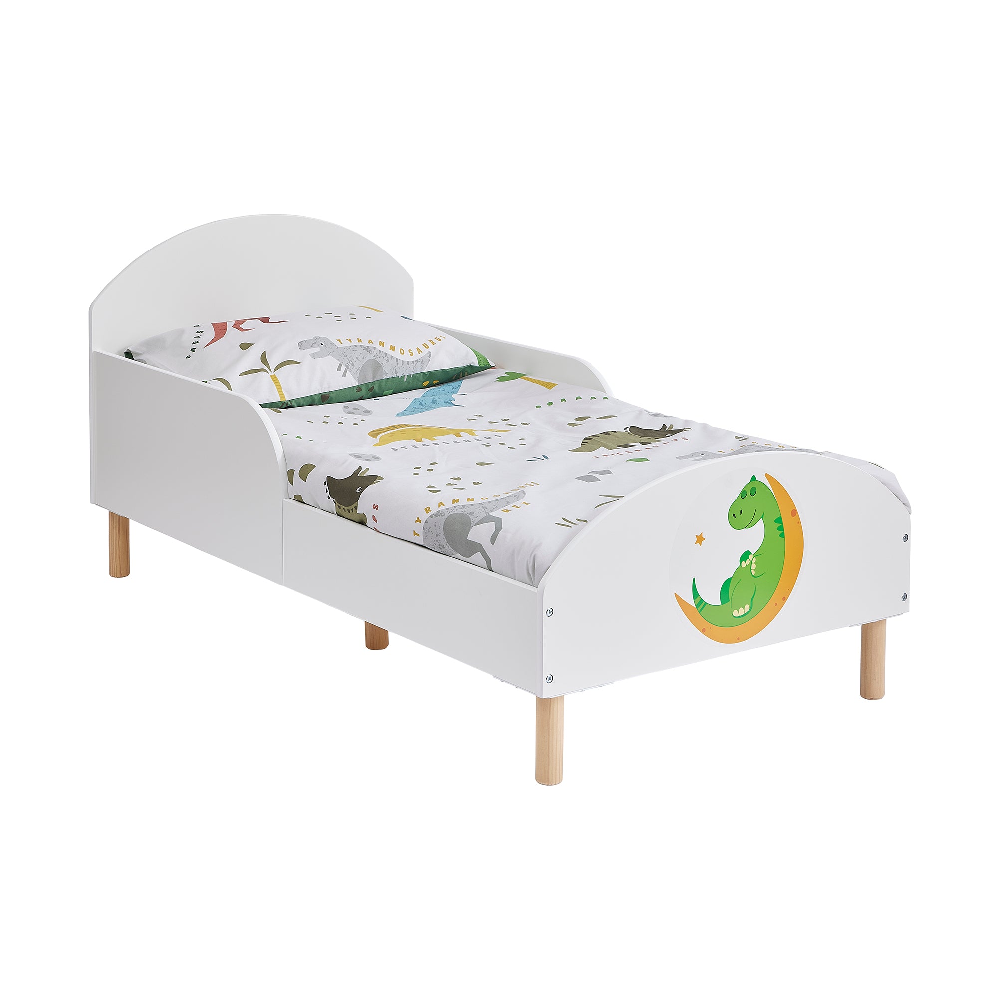Dinosaur Themed Toddler Bed – Kids Prehistoric Design Cot Transition Bed