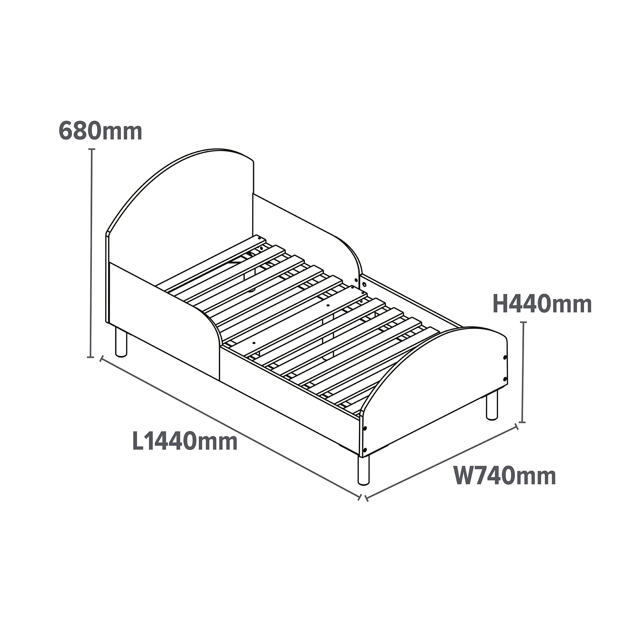 Football Themed Toddler Bed – Kids Soccer Design Cot Transition Bed