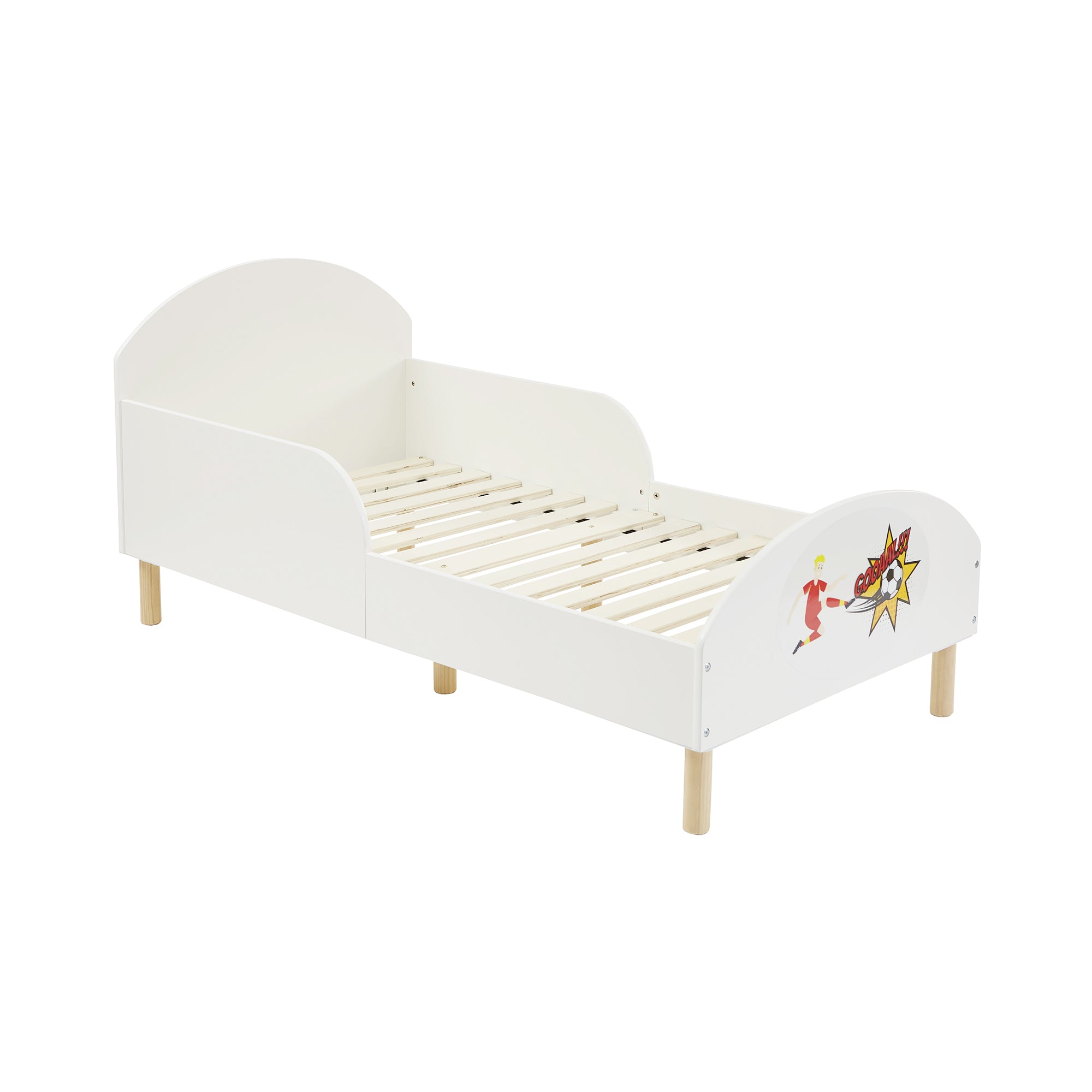 Football Themed Toddler Bed – Kids Soccer Design Cot Transition Bed