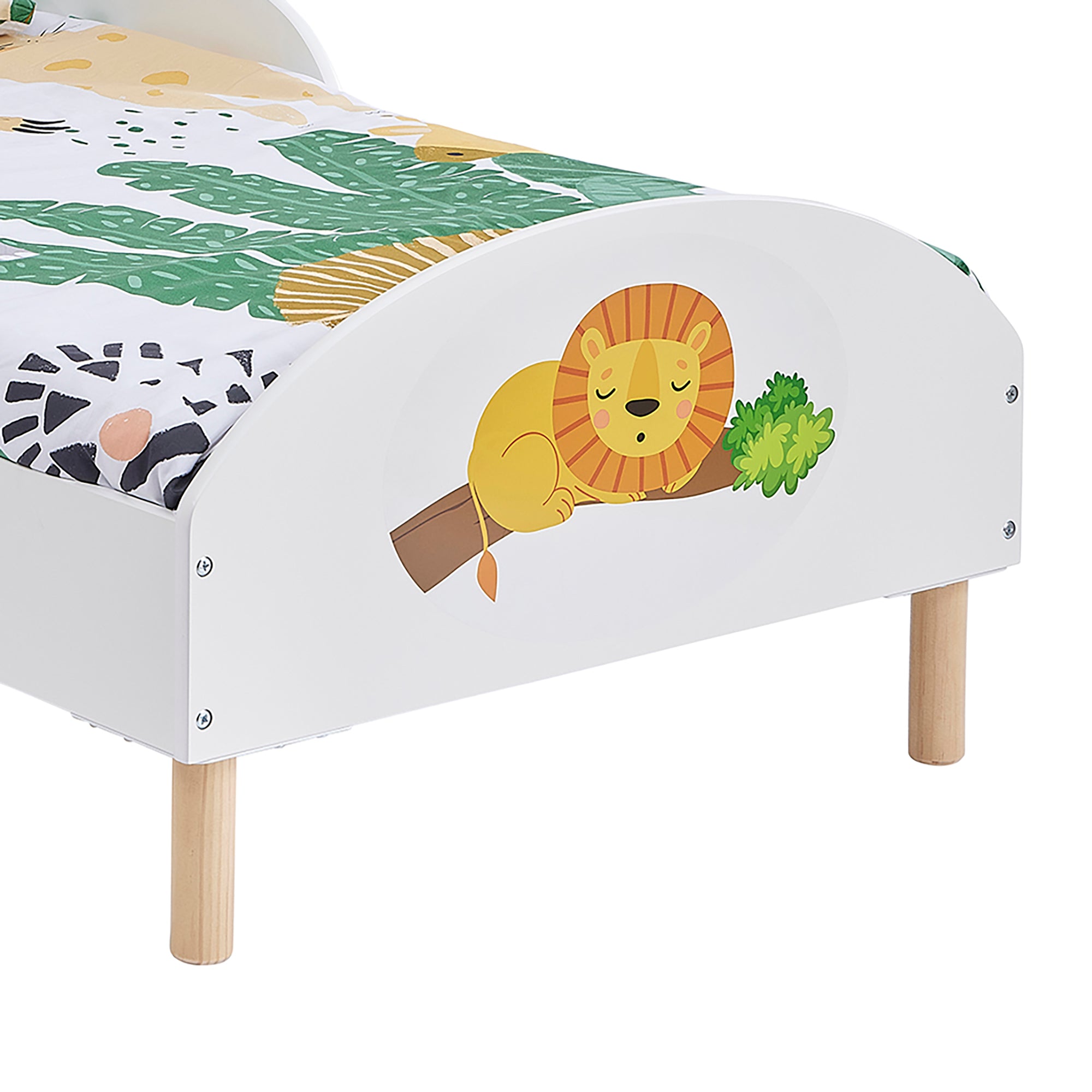 Lion Themed Toddler Bed – Kids Sleepy Lion Cot Transition Bed