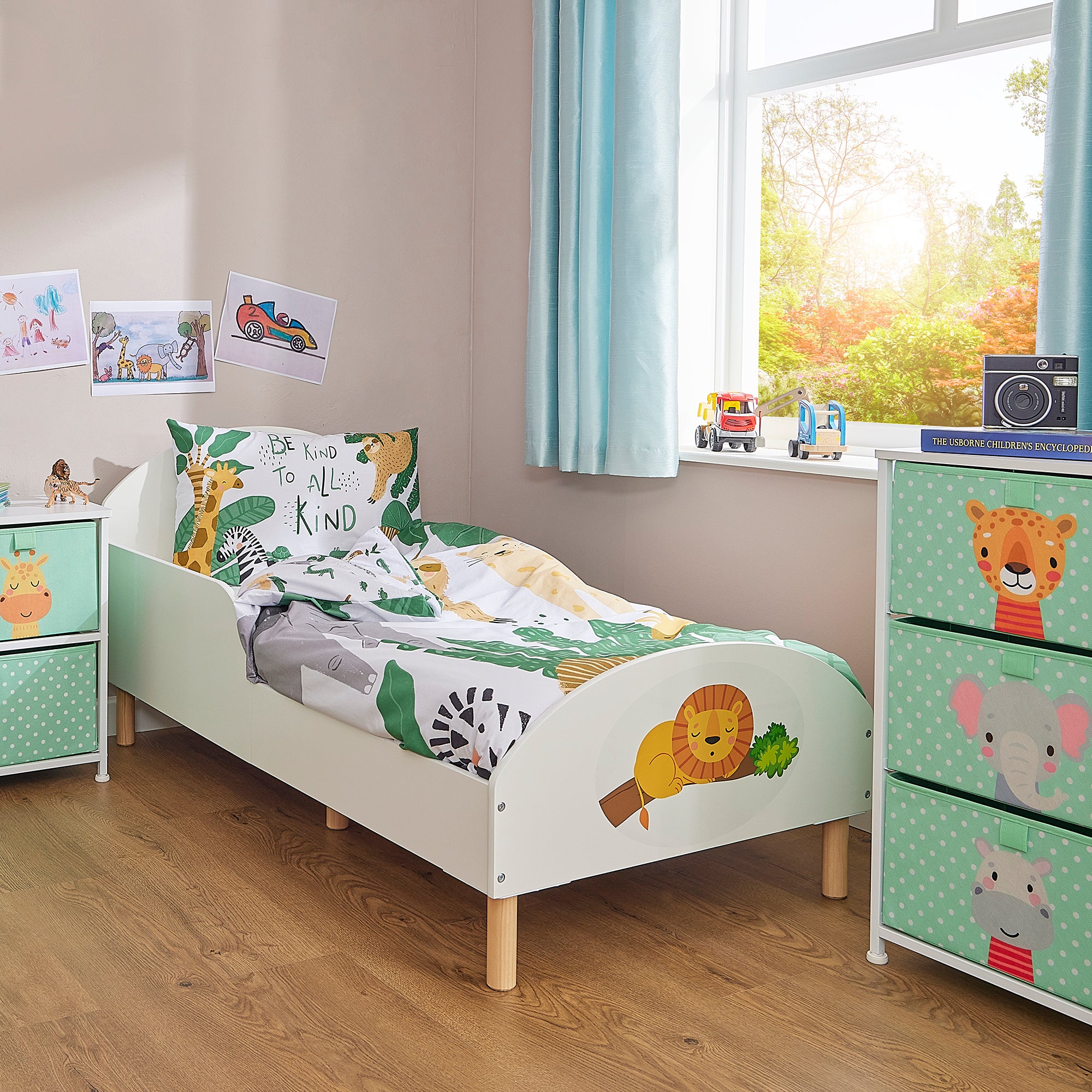Lion Themed Toddler Bed – Kids Sleepy Lion Cot Transition Bed
