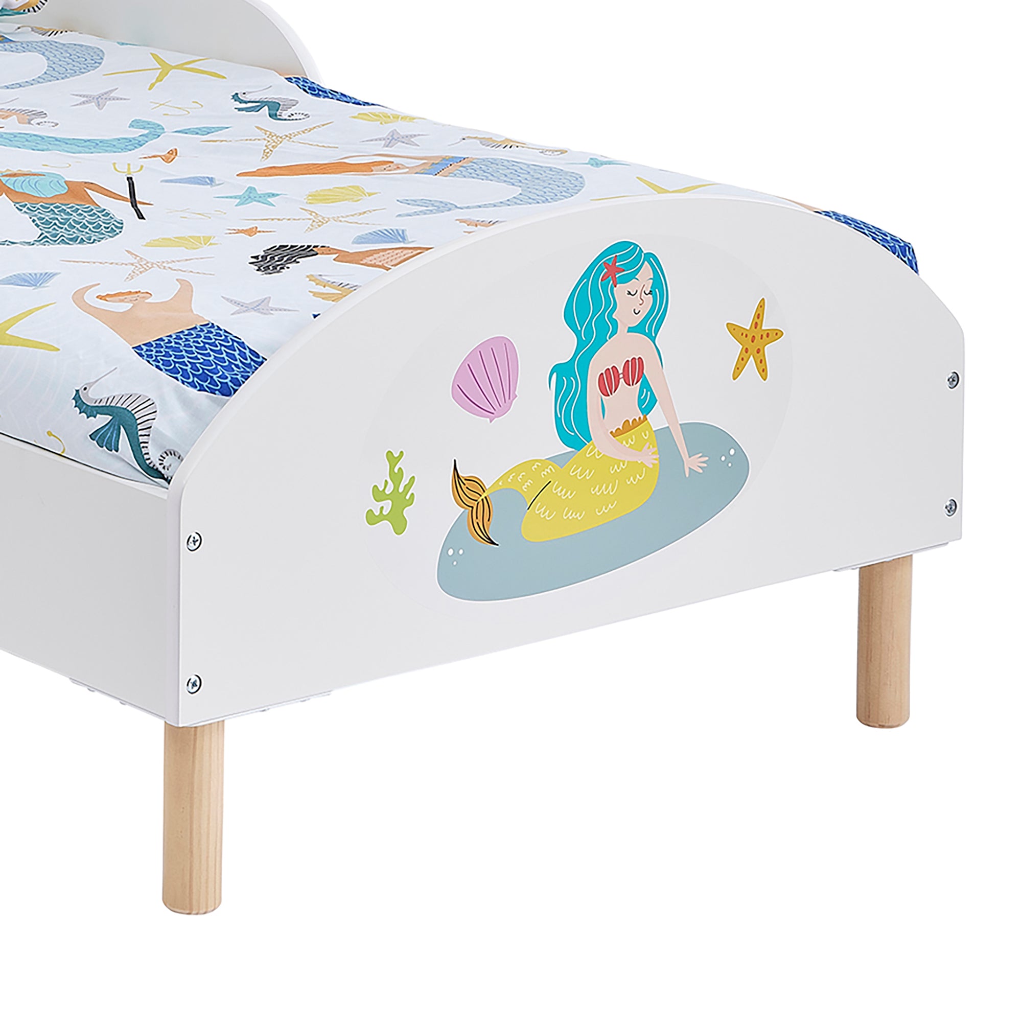 Mermaid Toddler Bed – Safe Wooden Bed for Kids (18 Months – 5 Years)
