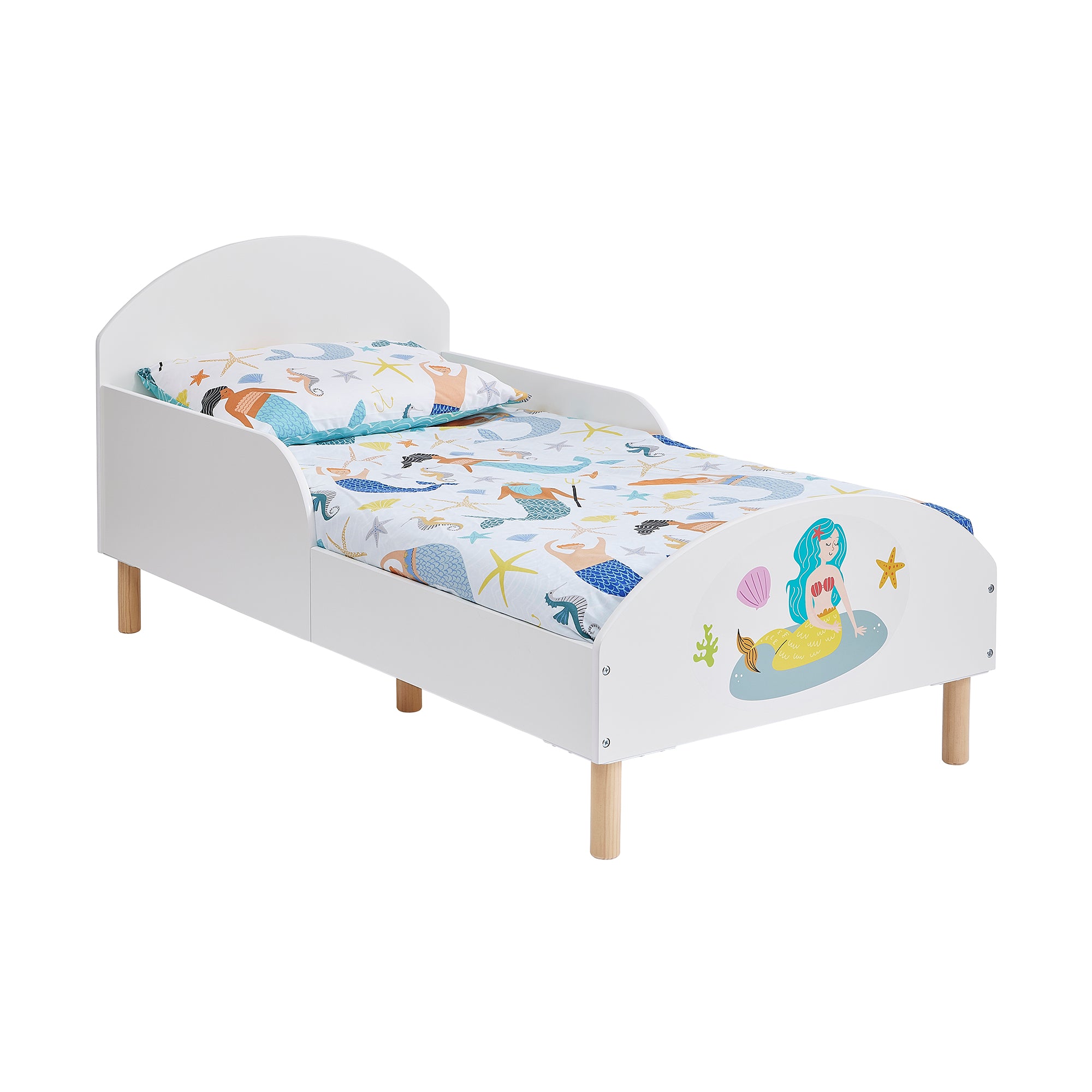 Mermaid Toddler Bed – Safe Wooden Bed for Kids (18 Months – 5 Years)