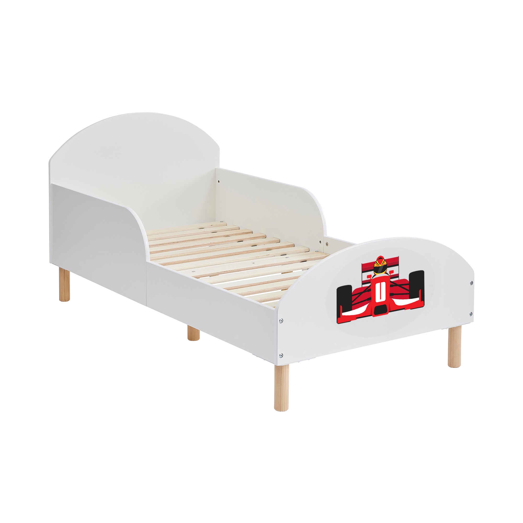 Formula 1 Toddler Bed – Safe Wooden Car Bed for Kids (18 Months – 5 Years)