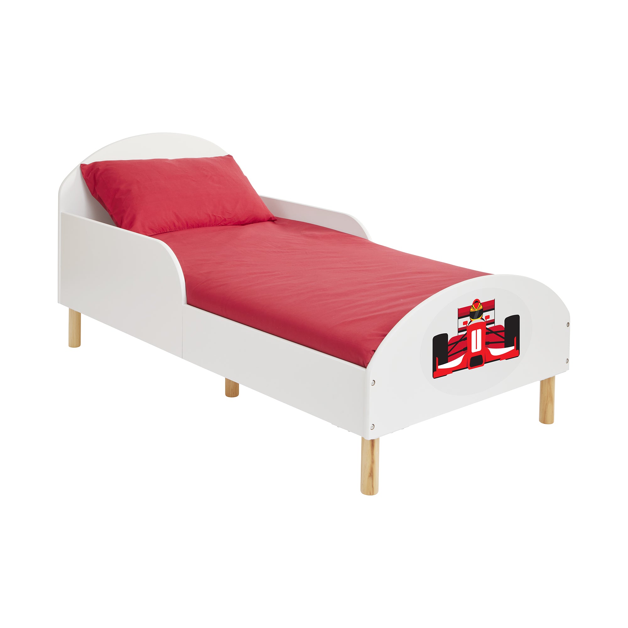 Formula 1 Toddler Bed – Safe Wooden Car Bed for Kids (18 Months – 5 Years)