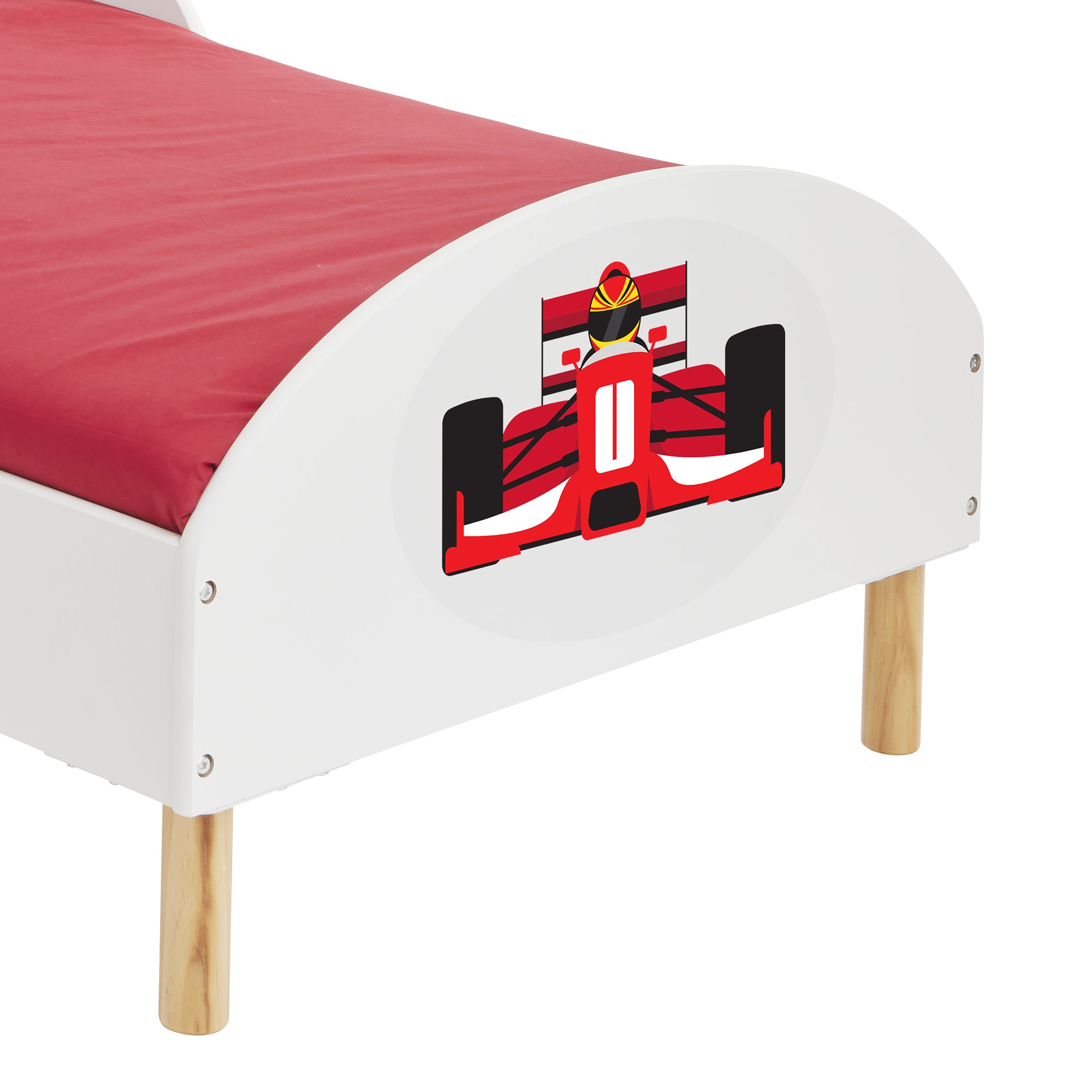 Formula 1 Toddler Bed – Safe Wooden Car Bed for Kids (18 Months – 5 Years)