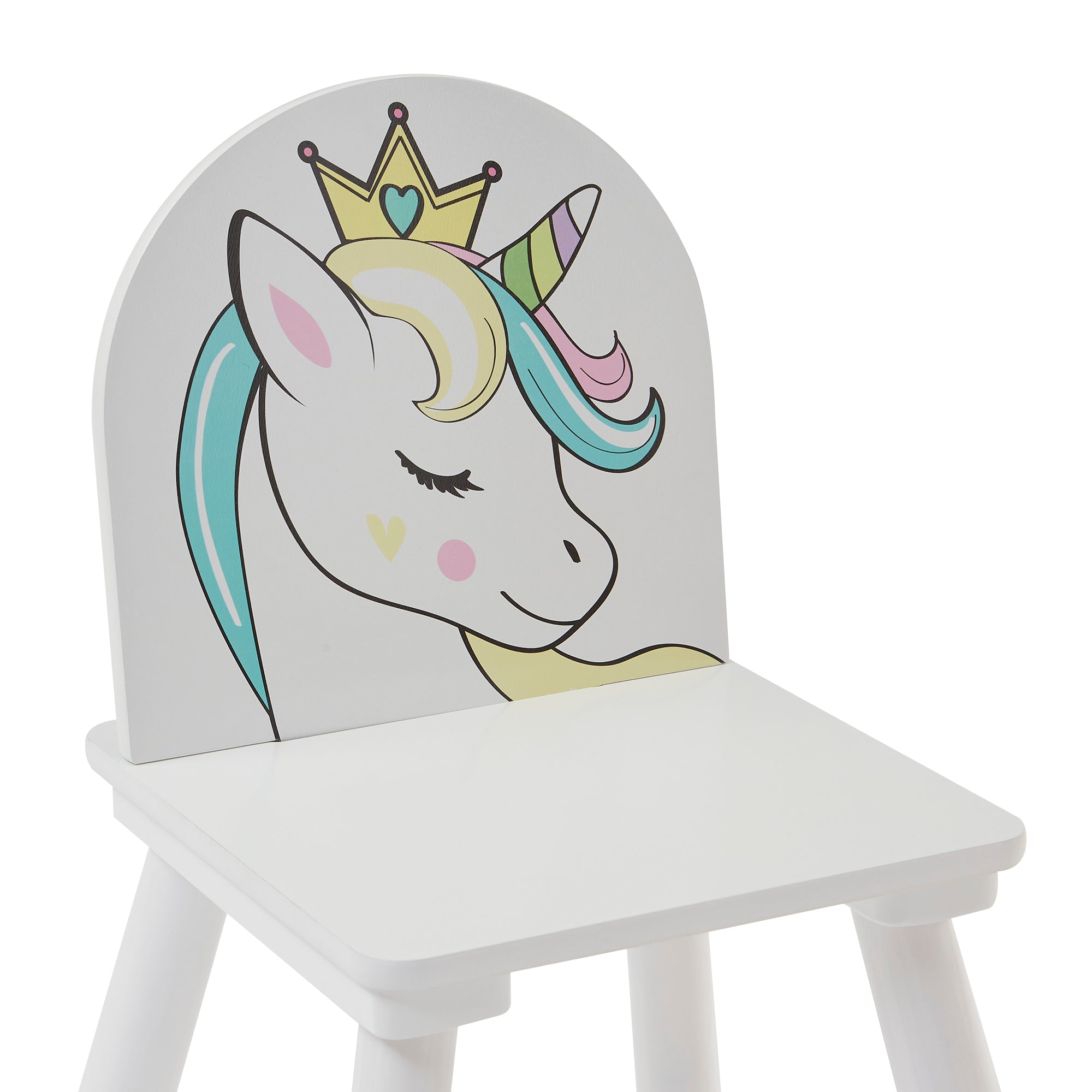 Wooden Kids Unicorn Table & 2 Chairs Set (Ages 18 Months – 6 Years)