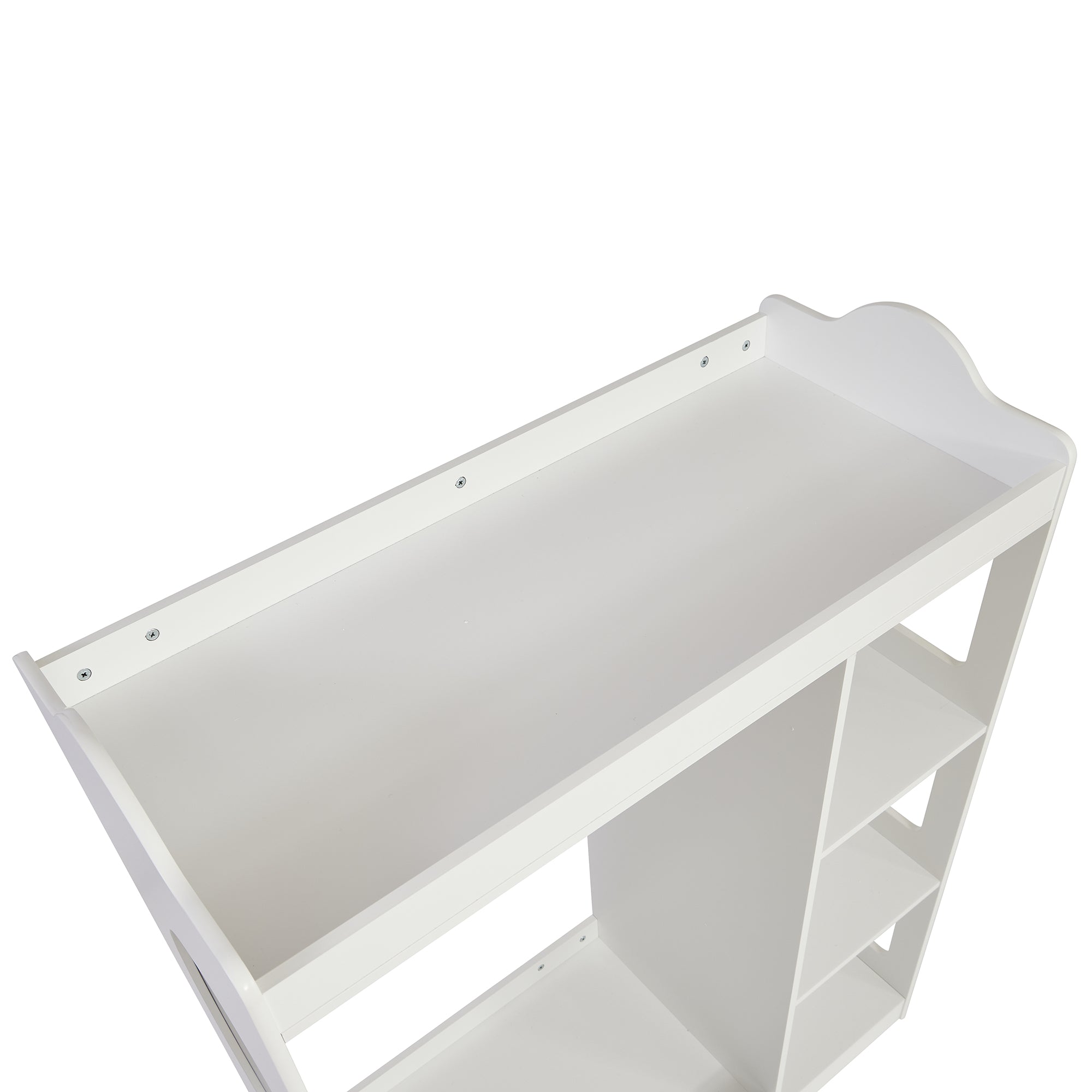 Kids Dressing Rail with Mirror – White Wooden Dress-Up Rail (Ages 3–7)