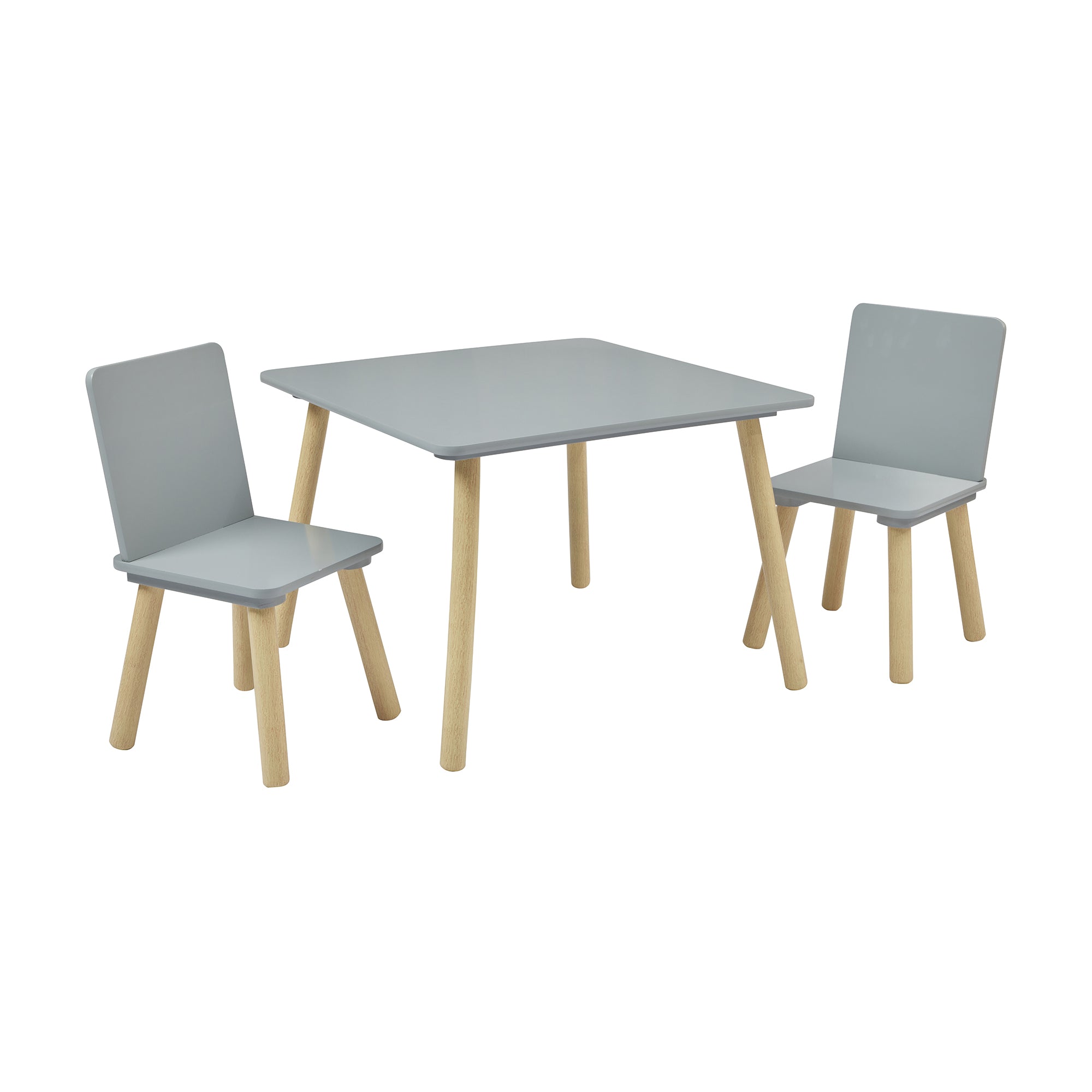 Kids Pinewood Table & 2 Chairs Set (18 Months – 6 Years)