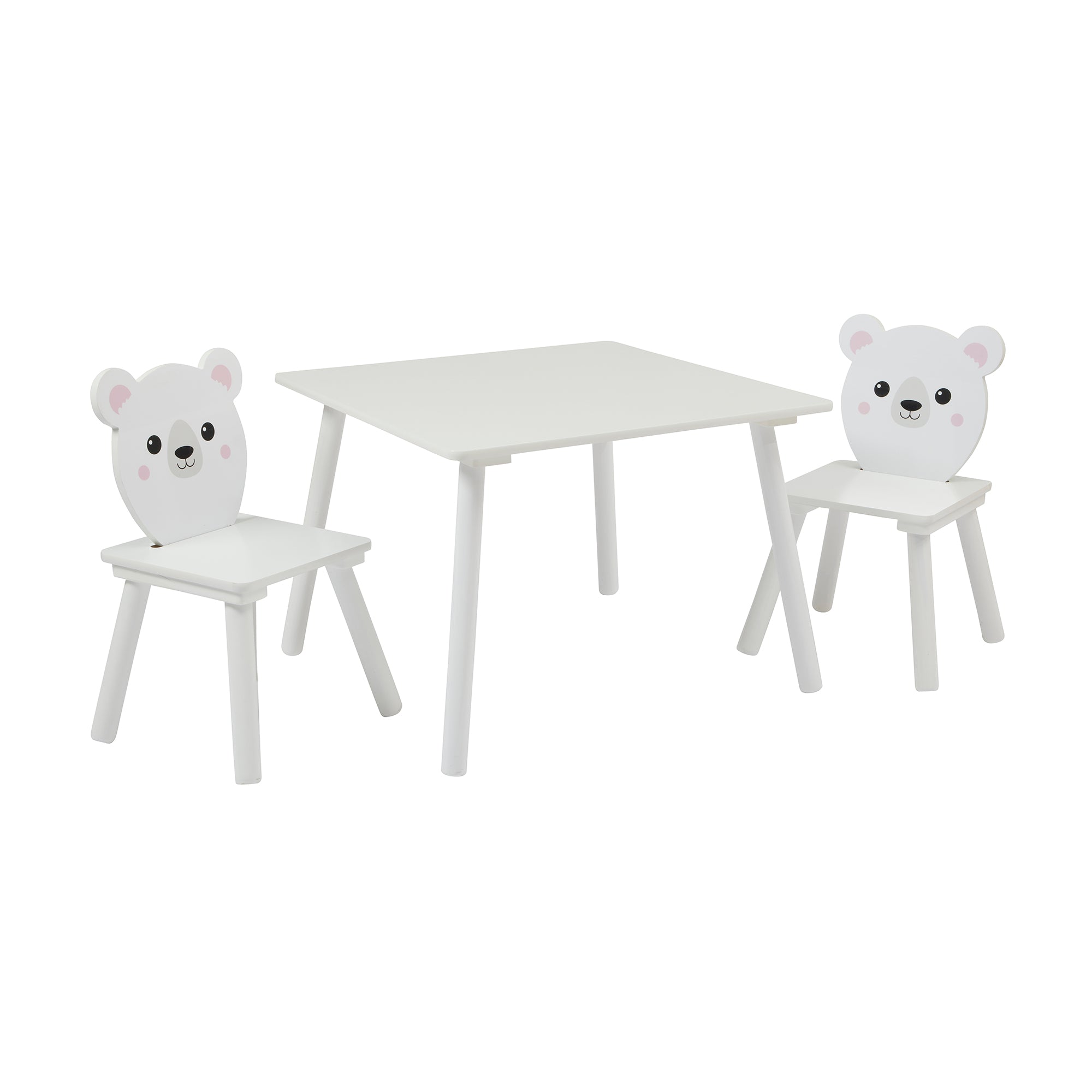 Polar Bear Kids Table & 2 Chairs Set (18 Months – 6 Years)