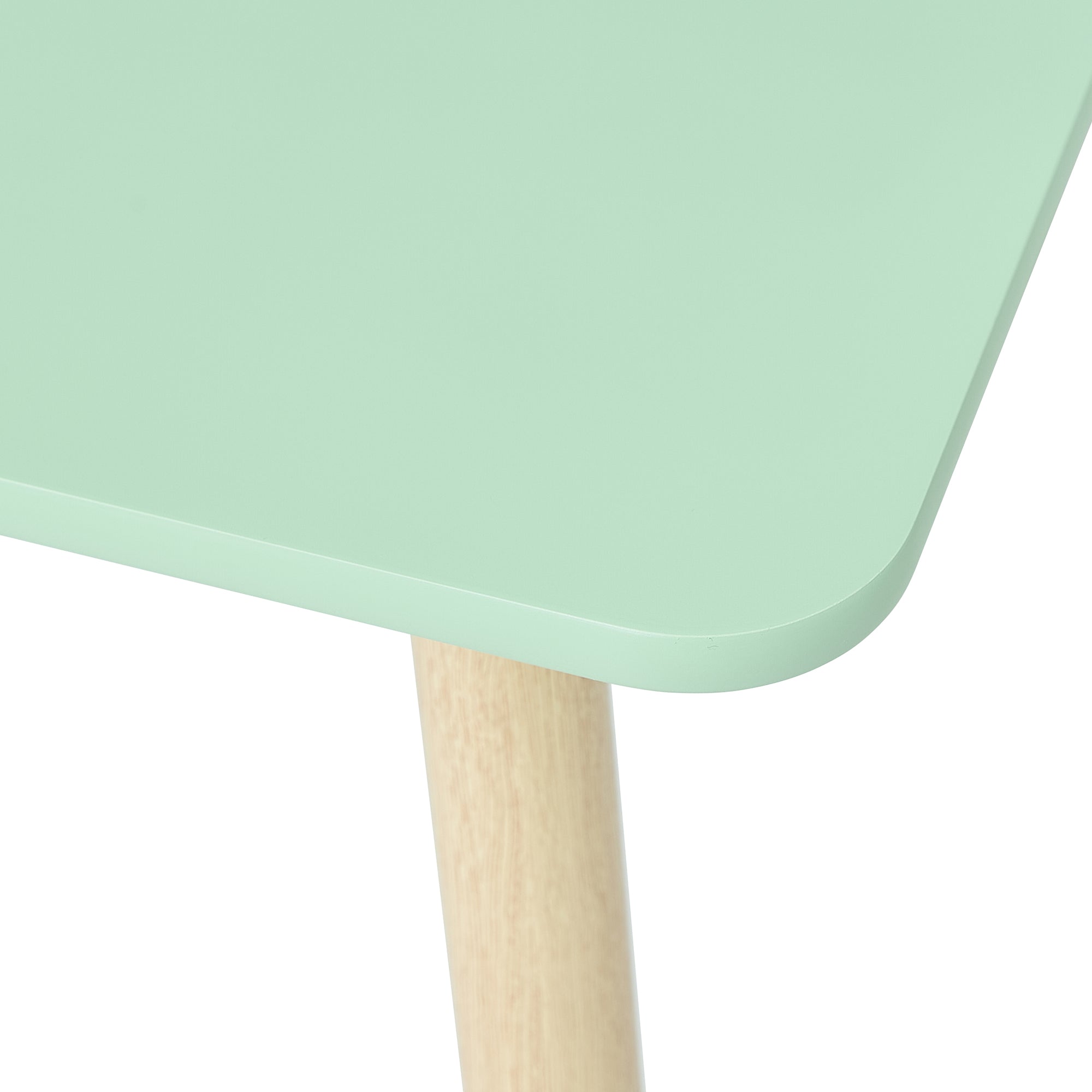 Kids Aqua Green & Pinewood Table & 2 Chairs Set (18 Months – 6 Years)