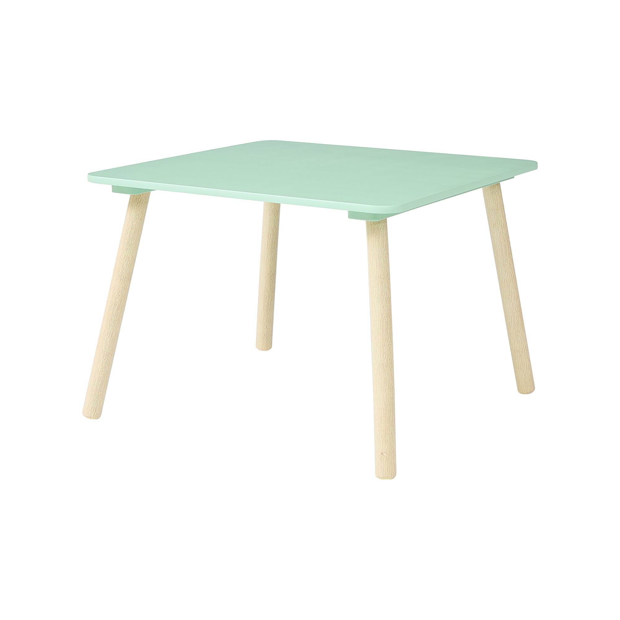 Kids Aqua Green & Pinewood Table & 2 Chairs Set (18 Months – 6 Years)
