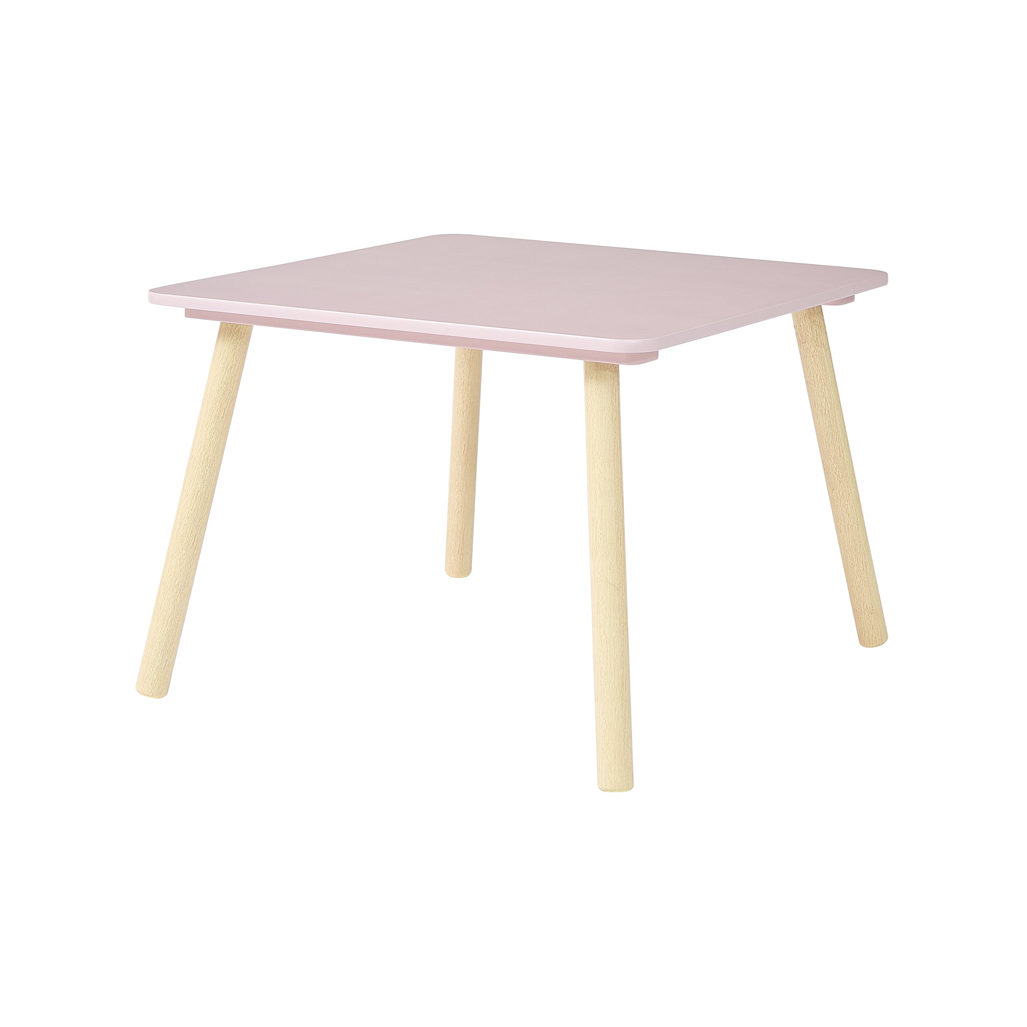 Kids Pink & Pinewood Table & 2 Chairs Set (18 Months – 6 Years)