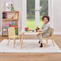 Kids Pinewood Table & 2 Chairs Set (18 Months – 6 Years)