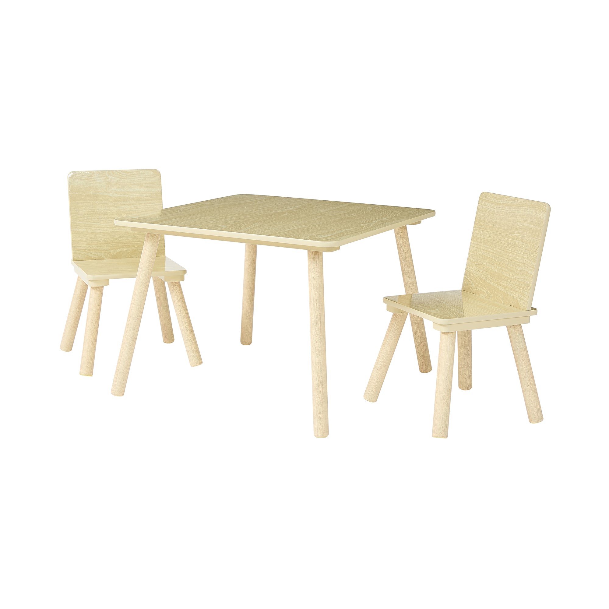 Kids Pinewood Table & 2 Chairs Set (18 Months – 6 Years)