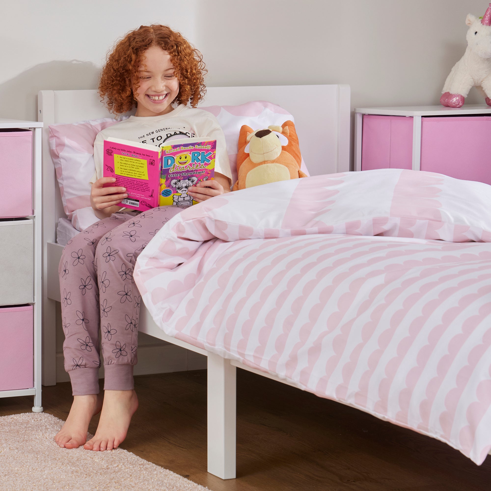 Kids Single White Bed – Safe Engineered Wood Single (Ages 4+)