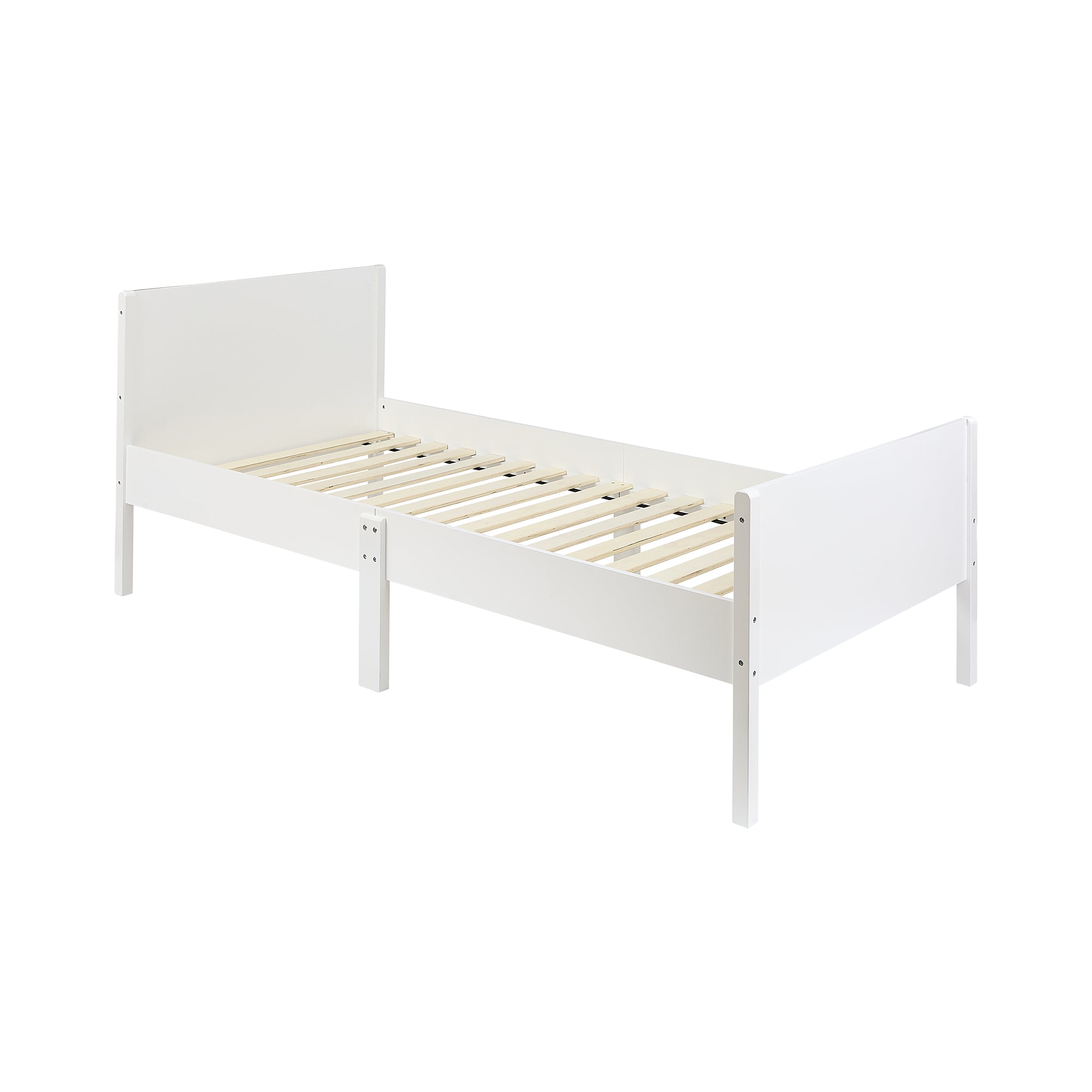 Kids Single White Bed – Safe Engineered Wood Single (Ages 4+)