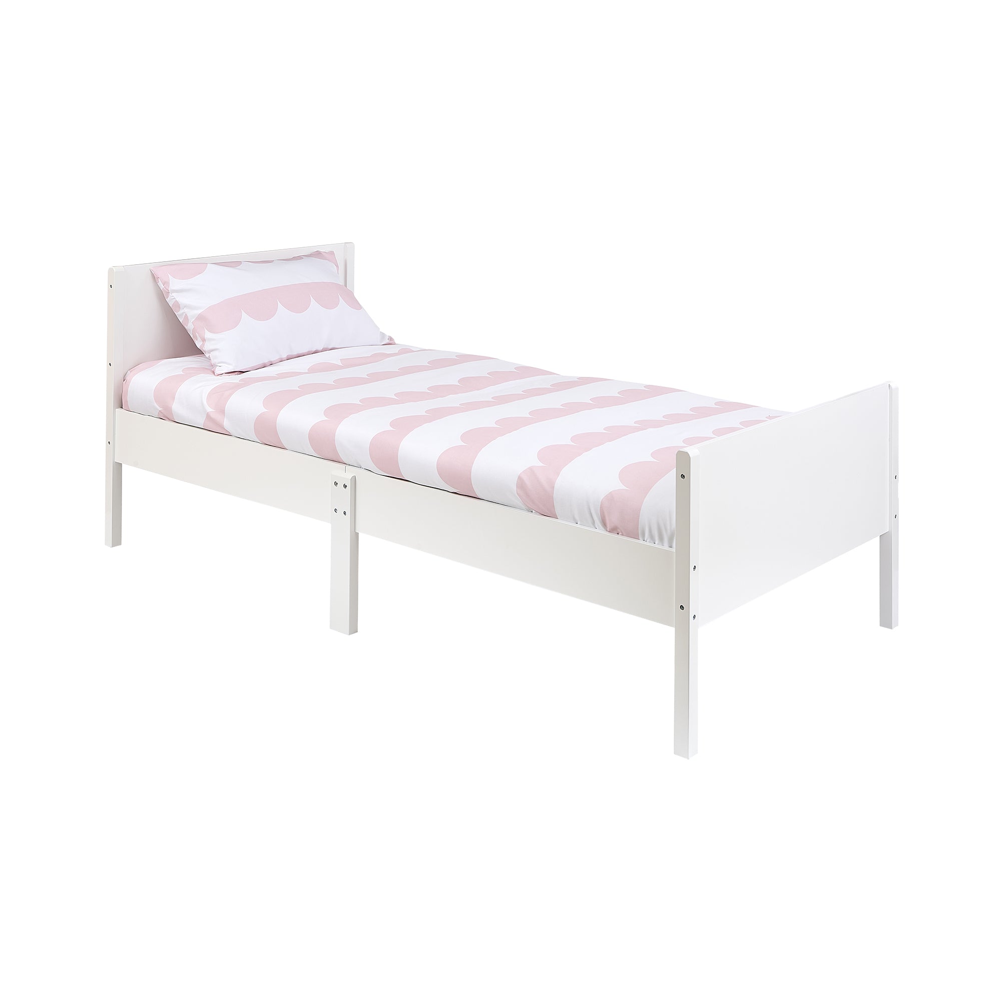 Kids Single White Bed – Safe Engineered Wood Single (Ages 4+)