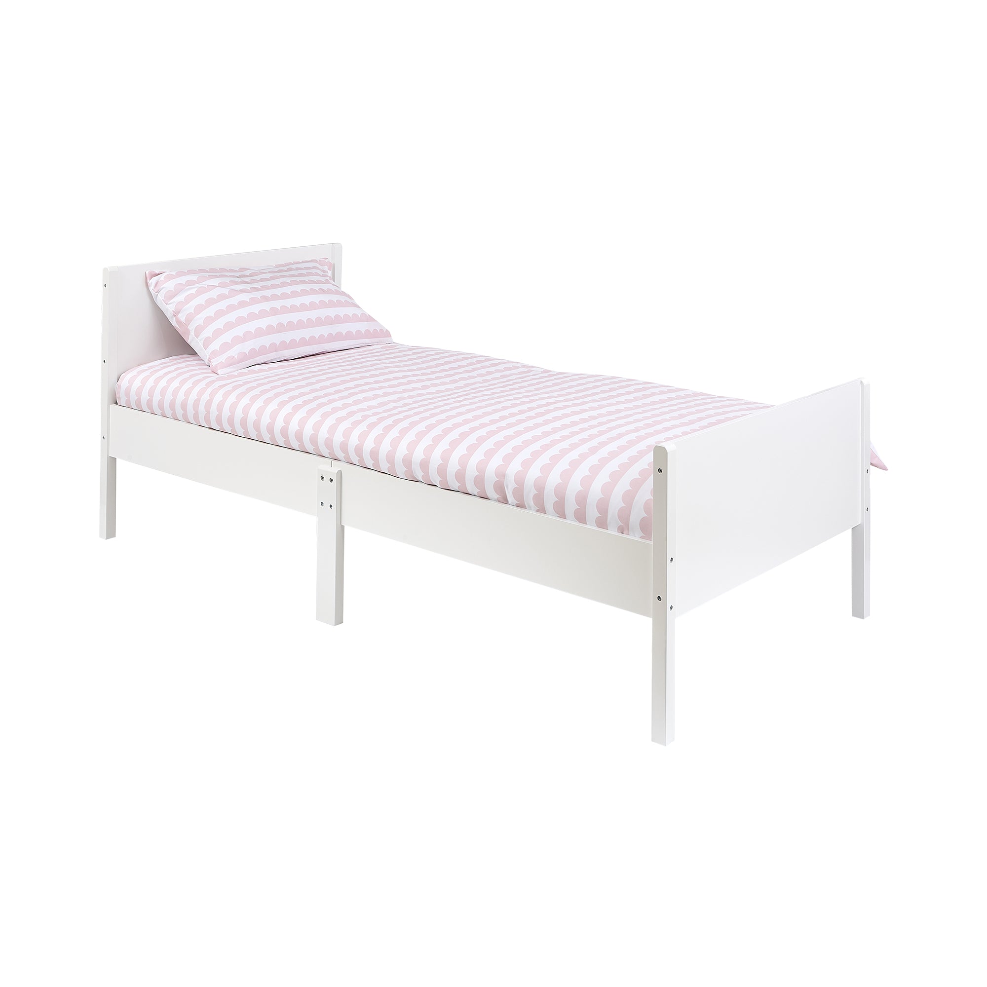 Kids Single White Bed – Safe Engineered Wood Single (Ages 4+)