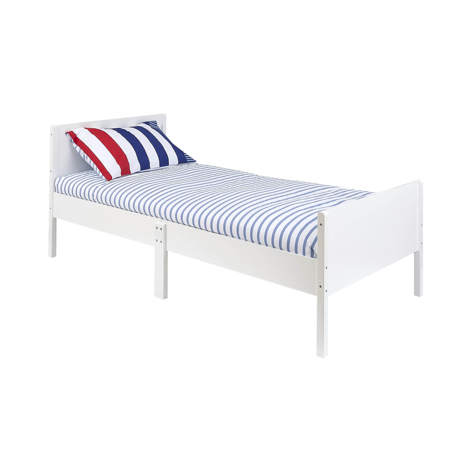 Kids Single White Bed – Safe Engineered Wood Single (Ages 4+)
