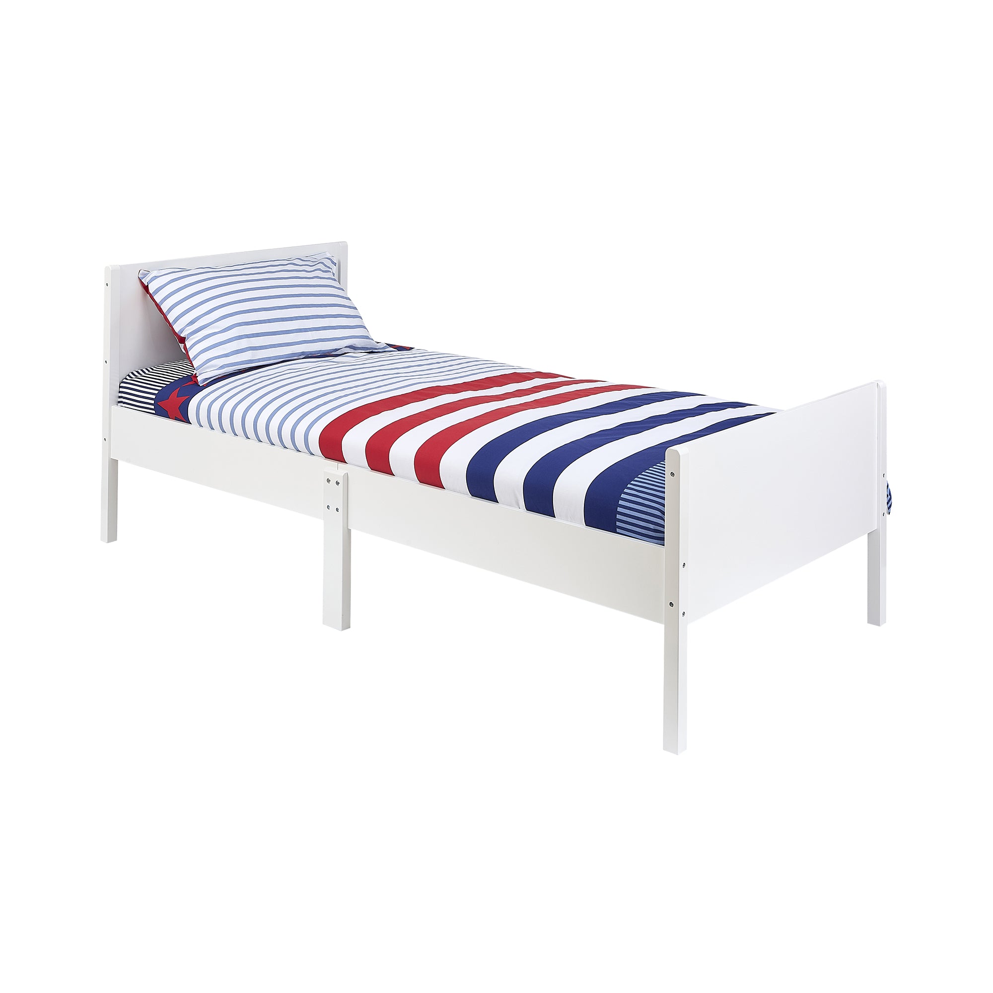 Kids Single White Bed – Safe Engineered Wood Single (Ages 4+)