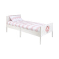 Kids White Single Bed with Ballerina Decal (Ages 4+)