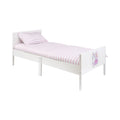 Kids White Single Bed with Princess Unicorn Decal (Ages 4+)