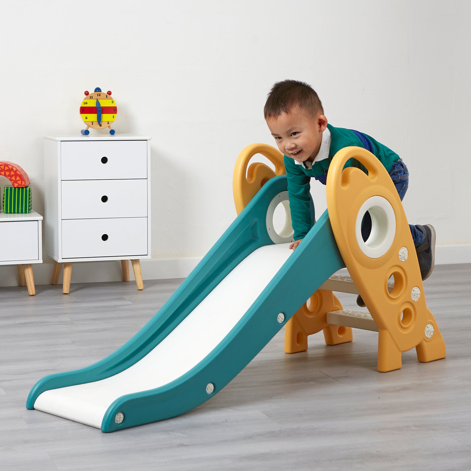 Kids Rocket Foldable Slide – Indoor/Outdoor Slide (Ages 2+)