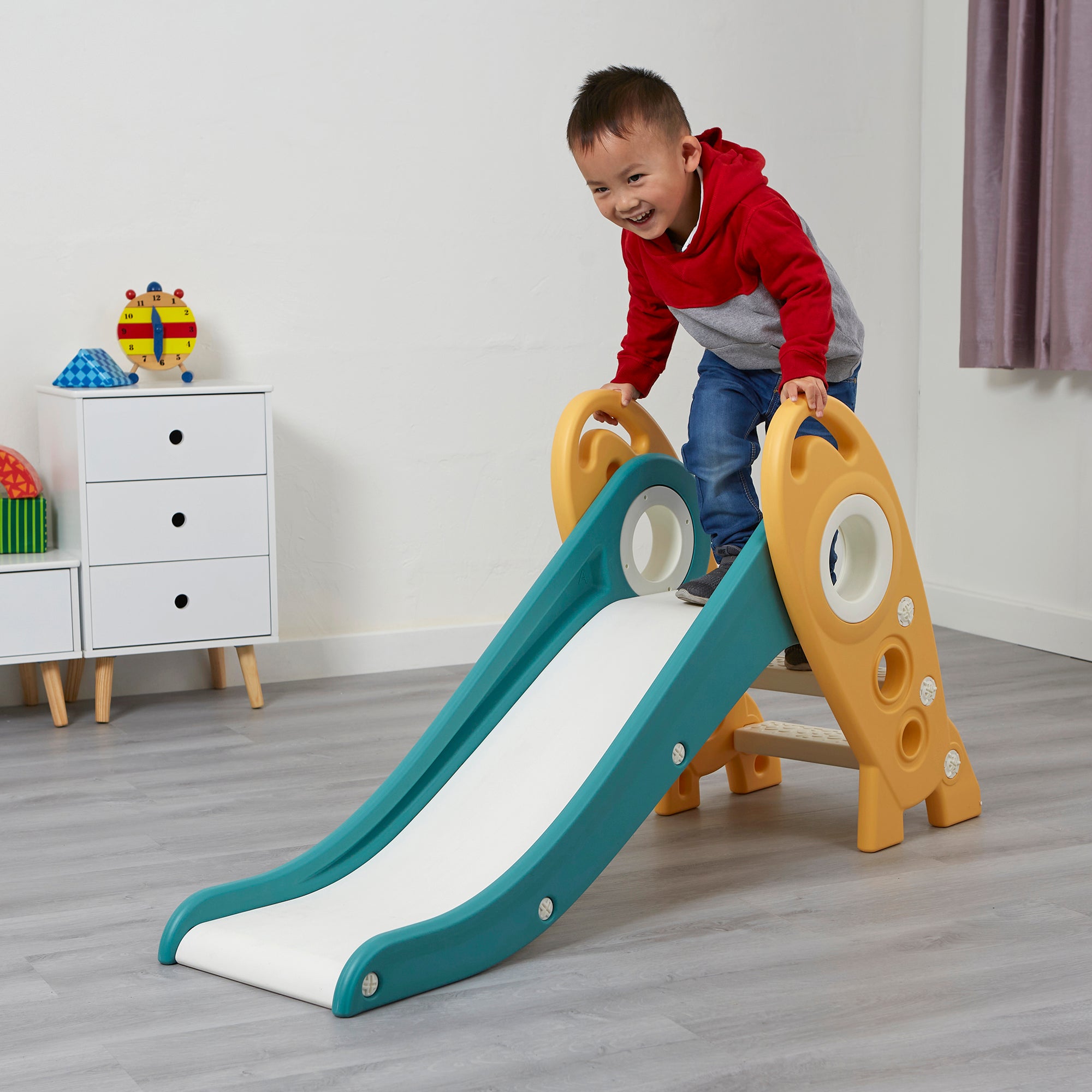 Kids Rocket Foldable Slide – Indoor/Outdoor Slide (Ages 2+)