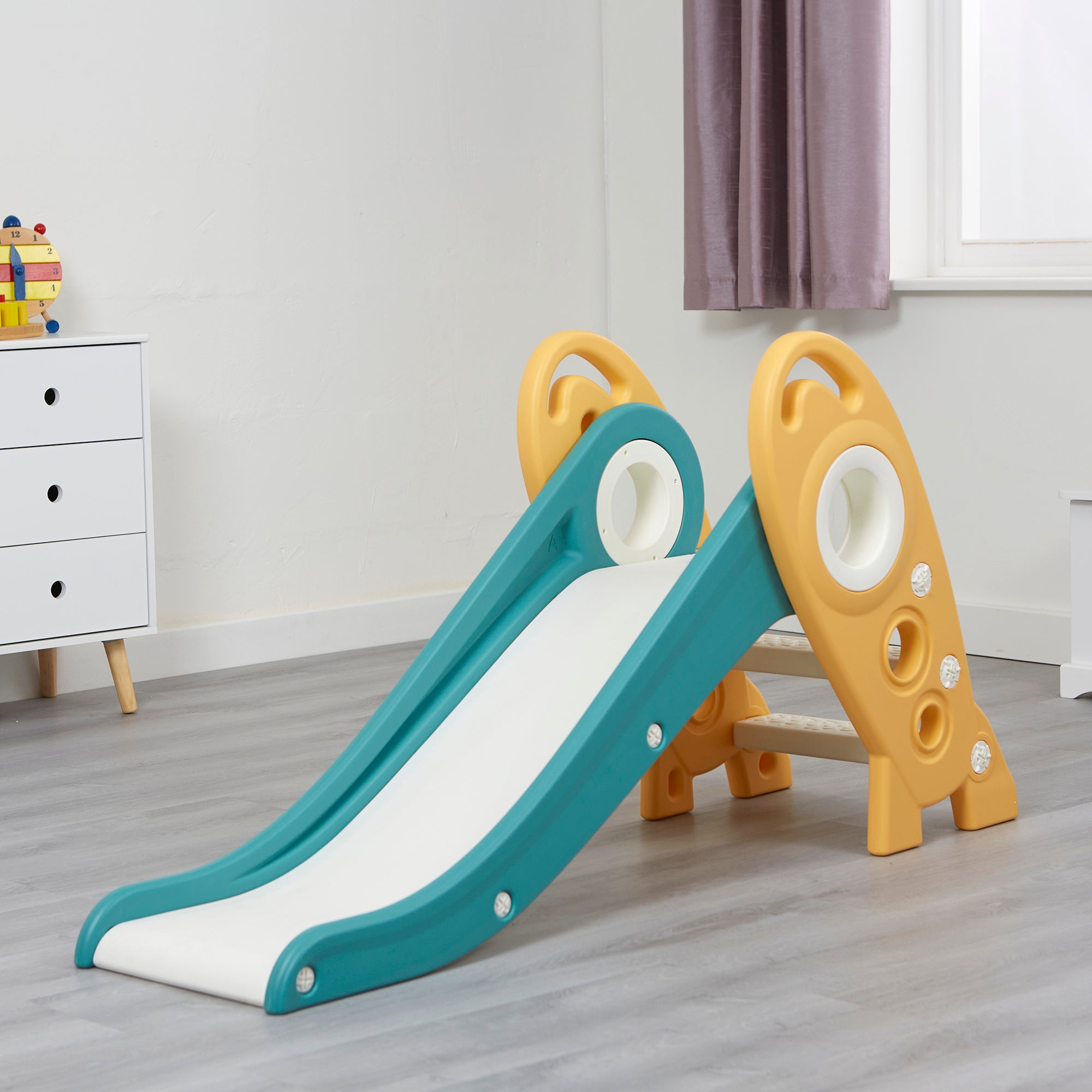 Kids Rocket Foldable Slide – Indoor/Outdoor Slide (Ages 2+)