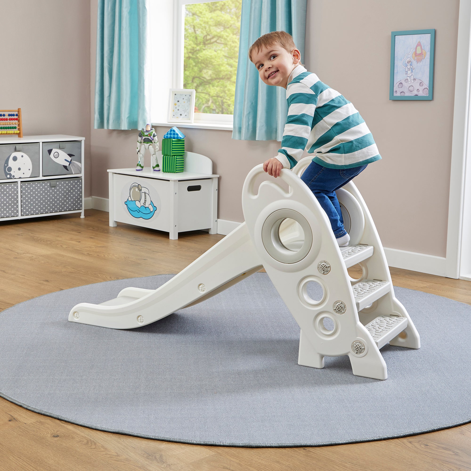 Kids Rocket Foldable Slide – Indoor/Outdoor Slide (Ages 2+)