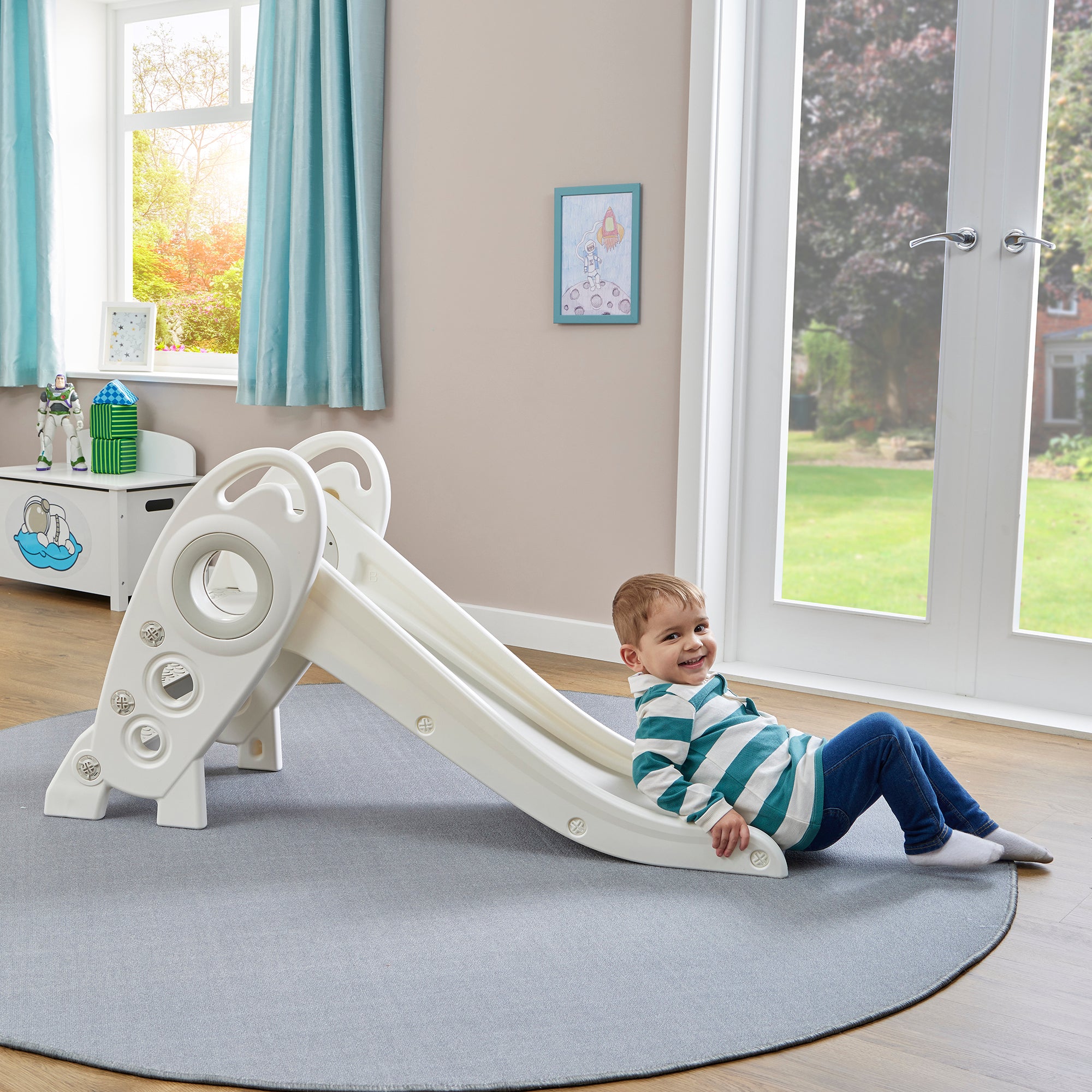 Kids Rocket Foldable Slide – Indoor/Outdoor Slide (Ages 2+)