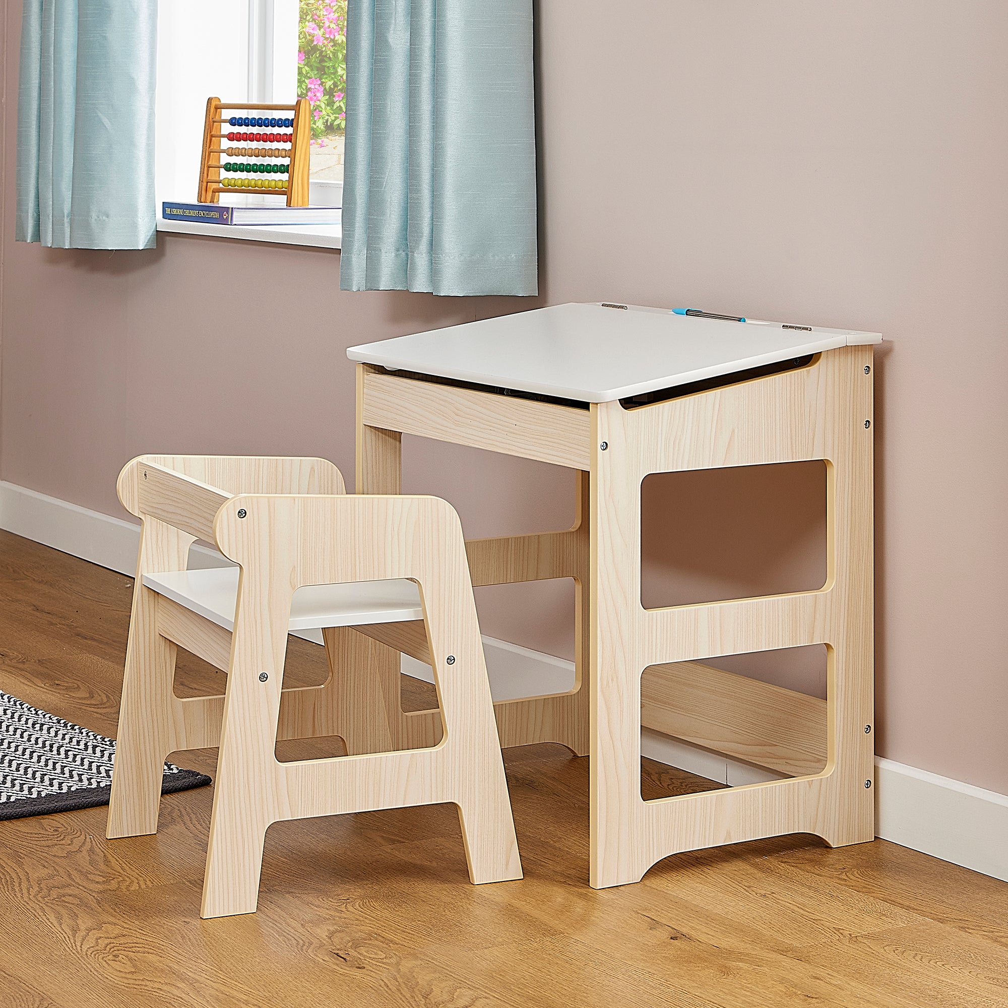 Kids Scandi Study Desk & Chair Set (Ages 3-7)