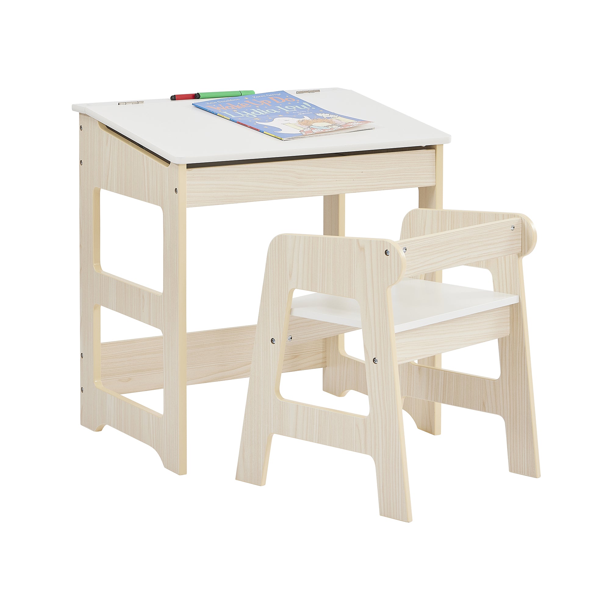 Kids Scandi Study Desk & Chair Set (Ages 3-7)