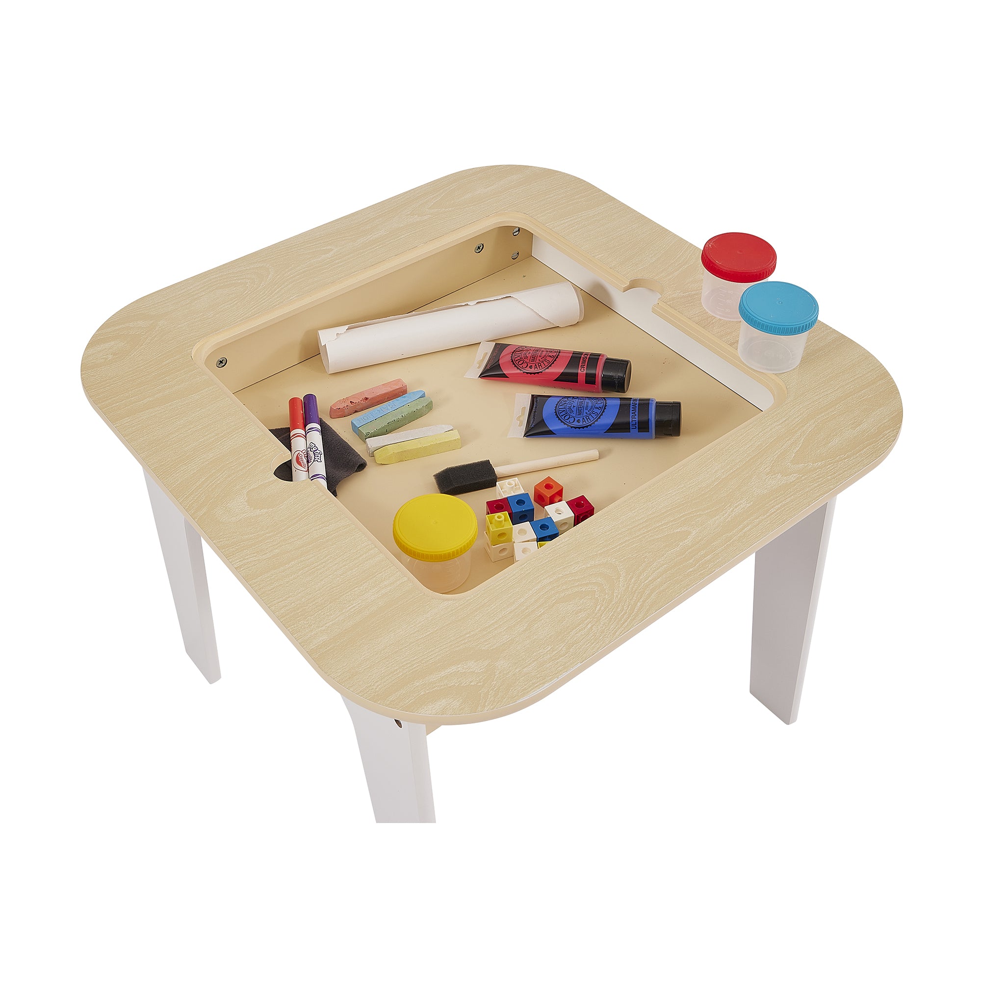 Kids 3-in-1 Storage Table & 2 Chairs Set (18 Months – 5 Years)